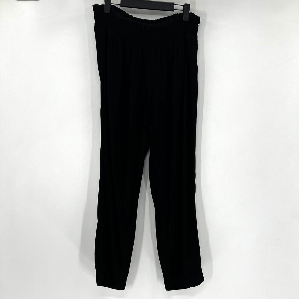 GAP Maternity Women's Black High Waisted Linen Wide Leg Pants‎ Size M